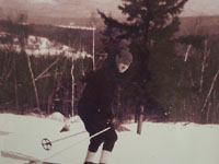 A skier on the Page Hill slope