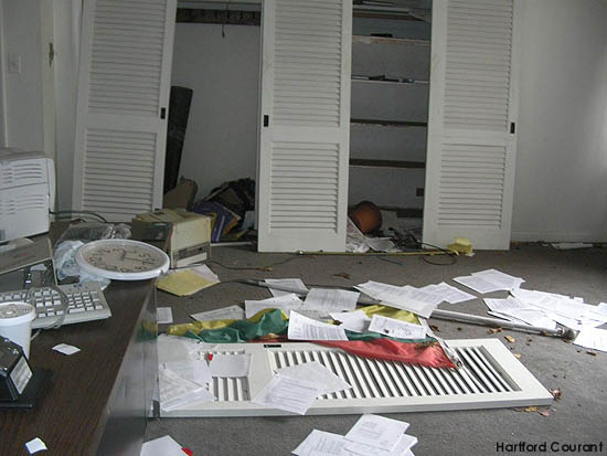 A vandalized office (2009)